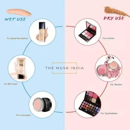 Image of SUNISA BB and CC Cream Foundation With Mushroom Head Air Cushion 20g And 2 In 1 Beauty Blender Super Soft Heart Shape Makeup Sponge Puff