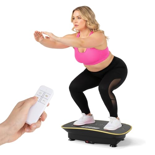 Image of GYMAX Vibration Plate Exercise Machine-10 Level Intensity, LED Display & Remote Control, Body Vibrating Plates Stand Shaking Platform Fat Burning Machine