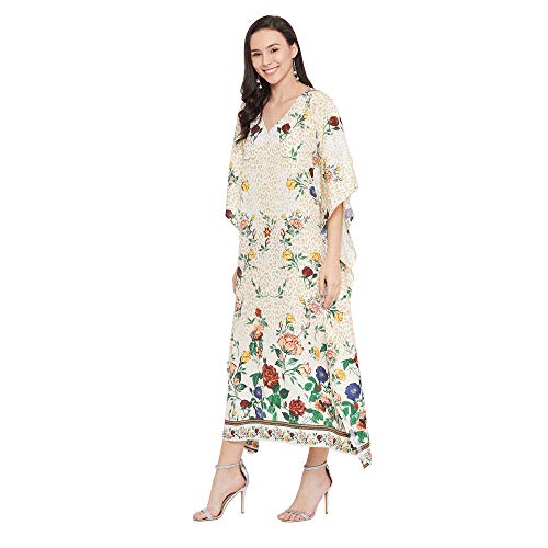 Image of Oussum Women Long Maxi Plus Size Polyester Kaftan Gown, Womens Kaftan Dresses Lounge Resort Wear, Plus Size Kaftan