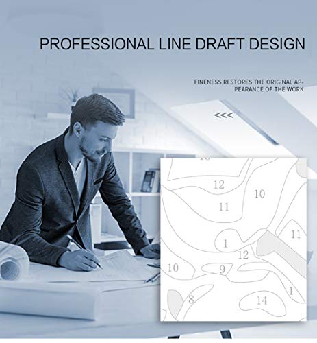 AptoFun - Dipinto a olio su tela con numeri, 40 x