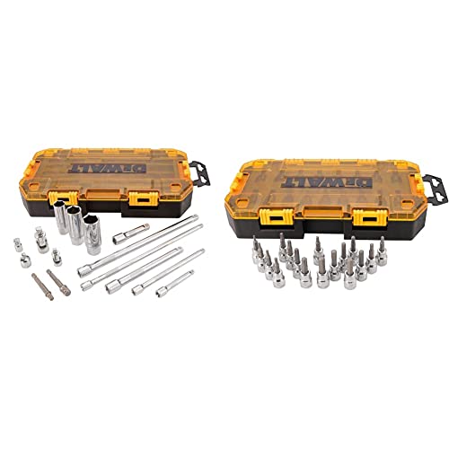 Image of DEWALT Accessory Socket Set (15-Piece) and Drive Bit Socket Set (17-Piece)