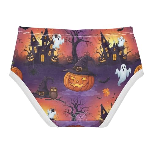 Halloween Carved Pumpkins Toddler Cotton Underwear, Kids Underwear, 2T–8 Years2