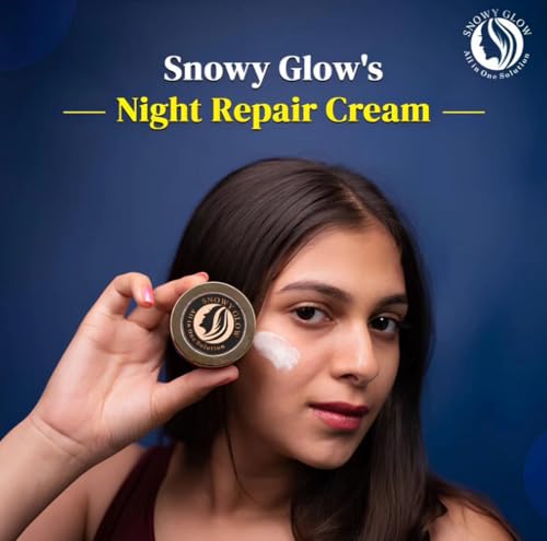 Snowy Glow Night Brightening Face Cream | For Dark Spots, Uneven Skin Tone | Skin Brightening Cream (45gm)