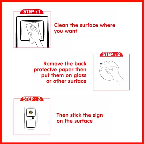 Image of Rousrie Fixed Price Stickers For Glass Doors (Size: 6 Inch) For Office, Stores, Cafe, Hotel, Restaurant, Business & Shop, Self-Adhesive, Acrylic Signage (Fixed Price)