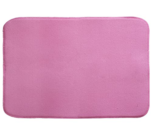 Image of Kuber Industries Microfiber Reversible Dish Drying Mat with Absorbent Parity for Kitchen 19 inchx 15 inch(Pink)