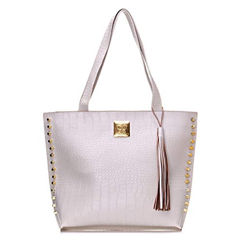 Bolsa Alice Monteiro Sacola com aplicação Off White