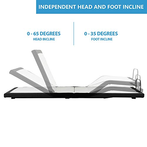 Image of Blissful Nights z4 Full Size Adjustable Bed Frame for Storage Beds with Massage Anti-Snore, Zero G, USB Charging Station, Wireless Remote Head and Foot Incline and No Tools Required Assembly