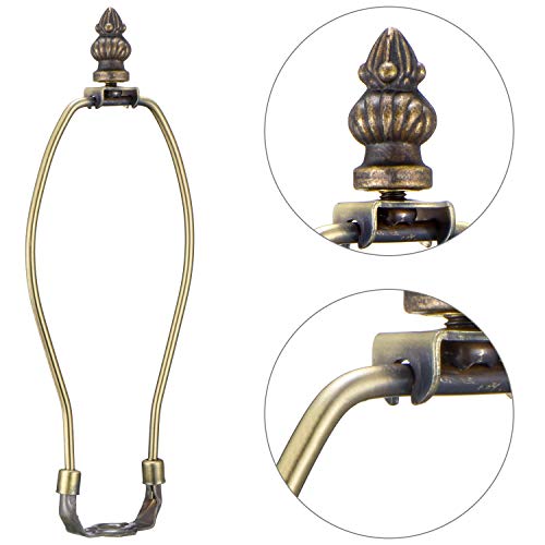 Image of Canomo 2 Packs Lamp Finial Cap Knob Lamp Decoration for Lamp Shade, Antique Brass, 1-3 /8 Inches (Small Size)