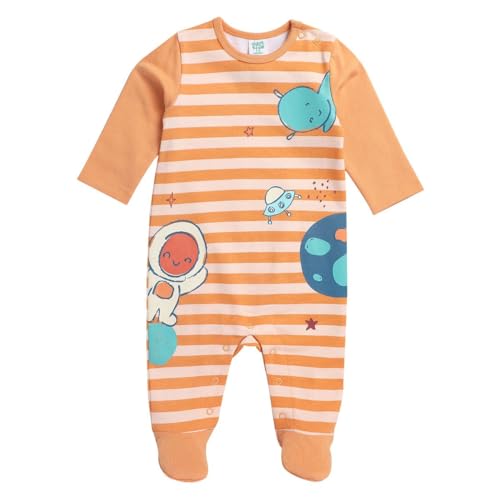 Image of miniklub Baby Front Open Long Sleeve Full Length Knitted Cotton Sleep Suit (Yellow Color)