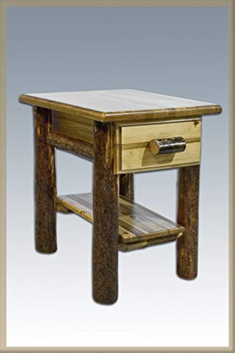 Montana Woodworks Log Nightstand with Drawer - Glacier Country Collection