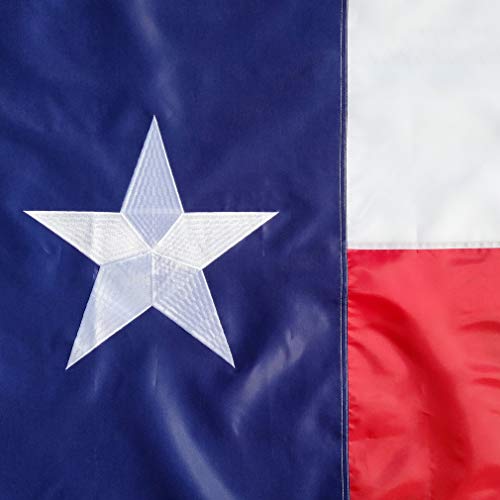 Winbee Embroidered Texas State Flag 3X5 Ft - Embroidered Stars, Heavy Duty Long Lasting Nylon, Sewn Stripes, Brass Grommets And Uv Protected, 3 By 5 Usa Flag And Texas Flag #TOP3