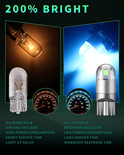 Bombillas Led T10 Para Auto Luz Interior 10 Piezas Ice Blue miniatura 6