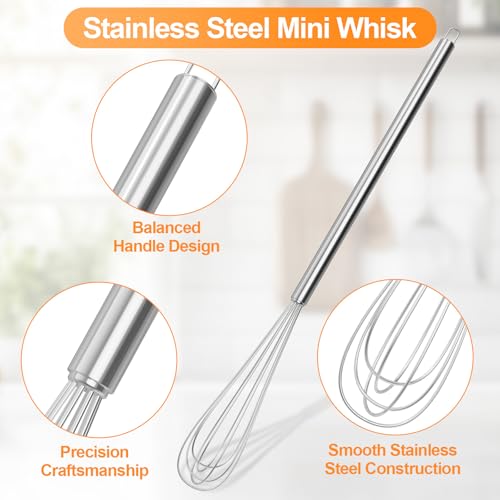 Tnlaile 2 Pcs Mini Whisk Set