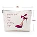 heshengzaixian Fashion Makeup Bag for Woman,Keep Your Heels Head Standards High Cosmetic Bag,Fashionista Gift for Girl,Waterproof Linen Toiletry Bag Travel Accessories Pouch
