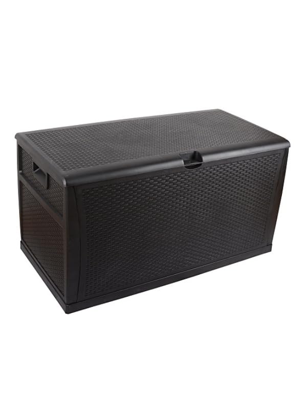 Waterproof Plastic Pet Dog House Indoor Outdoor Puppy Shelter Kennel with Elevated Floor (Brown)