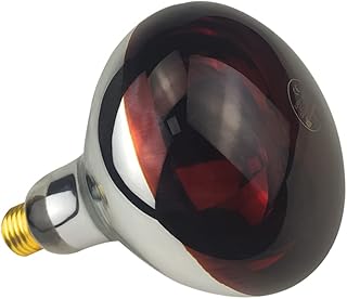 2 Pack Heat Lamp Bulbs R40 175W Roasted Red Glass Lamp Bulb for Reptiles, Bathroom, Farm, Pet, Chicks, Physiotherapy Heating Use E26 Base, Flood Light Heat Lamp Bulb (Red, 175W)