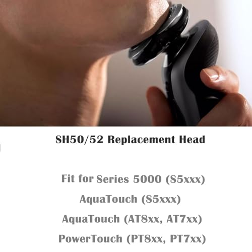 SH50/52 Replacement Shaver Heads for Series 5000 Compatible Models