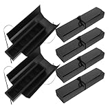 FONDOTIN Scatola per Cioccolatini Vuota 6 Scomparti 24X55X35 CM Colore Nero Confezione Regalo per Tartufi Imballaggio Elegante Compatta per Bomboniere e Caramelle