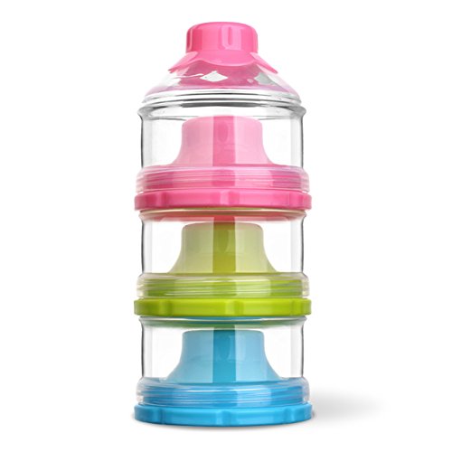 HaloVa Baby Milk Powder Formula Dispenser, Infant Toddler Children Non-Spill Twist-Lock Stackable Snacks