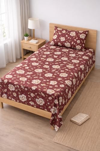 Image of AAZEEM Microfibre Single Bedsheet 100% Microfibre Full Size Sheets Set, Soft & Comfy, Bedsheet & Pillowcases Sets, Machine wash |Bedsheet Size 60 X 90 Inches Pillow - 17 X 27