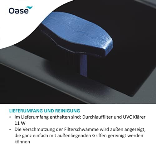 Bild 2 - OASE 57377 Durchlauffilter BioSmart UVC 16000 geeignet für Teiche bis 16 m³, Filtersystem, Filterset inkl Filtermaterial und UVC Klärer, Schwarz