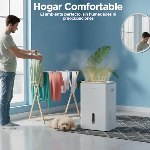 Miniatura 11 de Comfee Deshumidificador De Humedad Wifi 20l Easy Dry Interior 40 M2 100 M3 - Deshumificador Eléctrico Silencioso Con App Control - Dehumifier Bajo Consumo Con Depósito Extraible 4 Modos