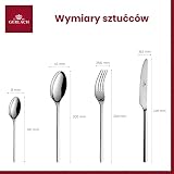 Gerlach Modern Zestaw Sztućców, Srebrny, 24 el.