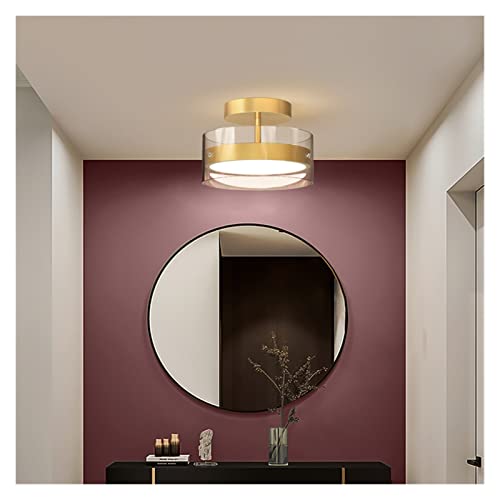 Lampe à LED de plafond gold black : petit luminaire suspendu au design simple pour votre balcon