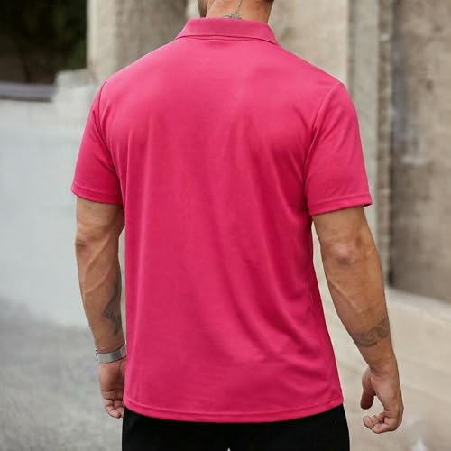 Image of Men's Polyster Stretchable Polo T-Shirts Half Sleeves Regular Fit T-Shirt for Everyday Wear