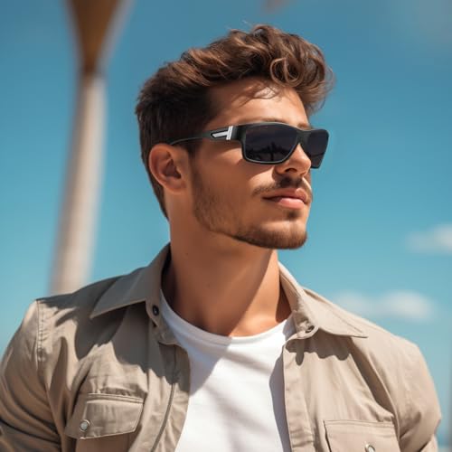 Skyfuen POLARIZED BIFOCAL BLACK SUNGLASSES Unbreakable Bifocal Polarized Sunglasses Men, Anti Glare Tr90 Frame Wrap Around Design Glasses Uv400 Protection Outdoor Sun Readers thumb #1