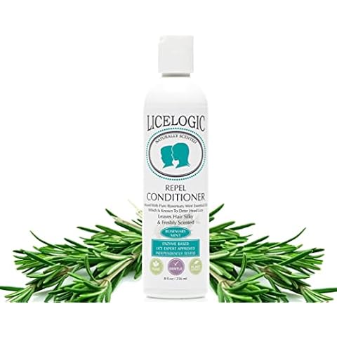 LiceLogic Repel Lice Prevention Conditioner, 8oz, Rosemary Mint - Effective Against Super Lice, Kills Eggs & Nits, Not Toxic, Naturally Derived Licezyme Cover