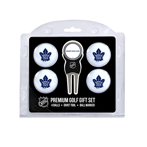Team Golf Nhl Toronto Maple Leafs Regulation Size Golf Balls (4 Count) & Divot Tool With Removable Double-Sided Magnetic Marker #TOP6