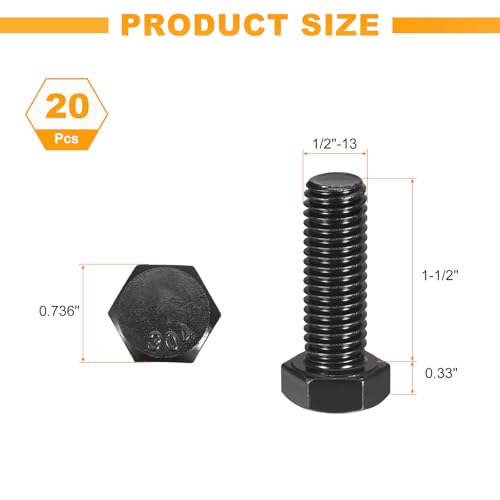 Pernos de cabeza hexagonal de acero inoxidable con acabado negro para construcción 2