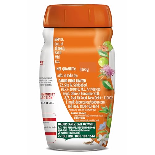 DABUR Chyawanprakash Sugarfree : Clincally Tested Safe for Diabetics |Boosts Immunity |helps Build Strength and Stamina - 500gm, Red, (Model: FC502500)