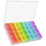 Pilulier Semainier,Pilulier Journalier,Dose 4 Fois par Jour,Organiseur de...