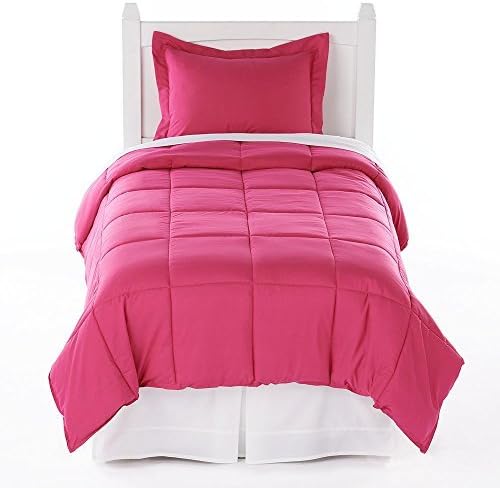 Ivy Union Twin Solid Comforter & Sham Set - Pink