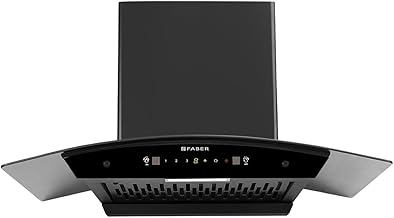 Faber 75cm 1500m3/hr BLDC Autoclean Chimney|Black Matt Filterless|Oil Collector|Touch & Gesture Control|9 Speed Control|LED|HOOD IRIS BLDC FL HC BK IN 75