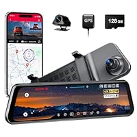 LD4K Max Spiegel-Dashcam mit 4K-Frontkamera und 1080p-Rückkamera, STARVIS 2-Sensor, 5,8-GHz-WLAN, ADAS, Sprachsteuerung, Nachtsicht und 128-GB-Speicherkarte