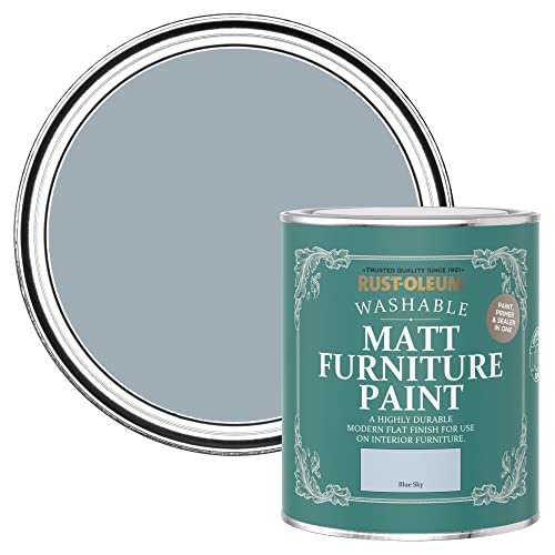 Rust-Oleum Light Blue Furniture & Skirting Board Paint in Matt Finish - Blue Sky 750ml