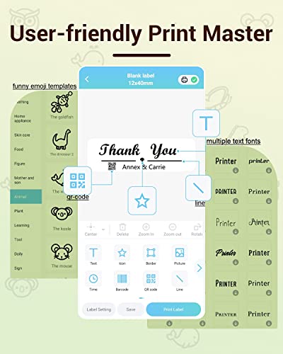 Phomemo Label Makers D35 Laberler, Bluetooth Portable Sticker Printer, D30 Label Maker 2022 Version,Support Pre-Cut/Continuous Paper,Home,Office Organization,Gift For Halloween,Christmas #TOP4