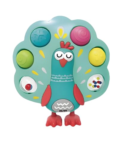 Image of Press Button Busy Cube for Toddlers | Sensory Decompression & Finger Training Toy with Mother-Baby Sounds | Early Learning Soft Activity Toy (Pack of 1, Green)