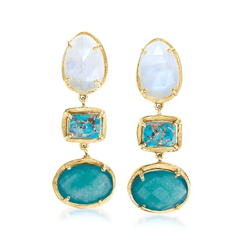 Ross-Simons Multi-Gemstone Drop Earrings...