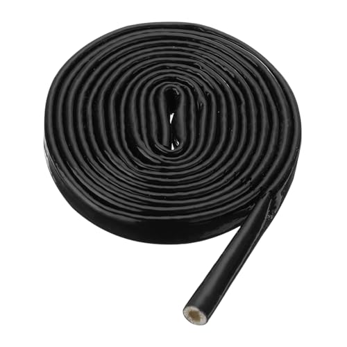 Image of MECCANIXITY 1 /5 inch ID 10ft Heat Shielded Fire Sleeve Silicone Coated Fiberglass Tape, for Automotive Hose Lines Wires Electrical Wiring, Black