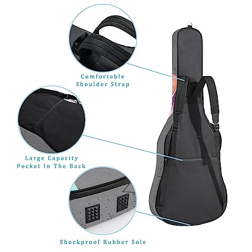 Sac à dos imperméable pour guitare acoustique multicolore - 3
