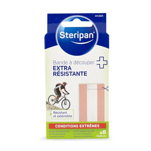 Bande extensible Steripan pour pansement résistant à découper sur mesure, 2 x 8 pièces
