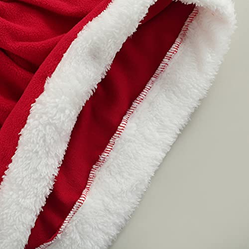Baby Meisjes Kerst Fancy Dress Kostuums, Baby Jongens Pluche Kerstman Xmas Party Aangepaste Set, 1-5 Jaar, Rood, 12-18 Maanden - Afbeelding 7