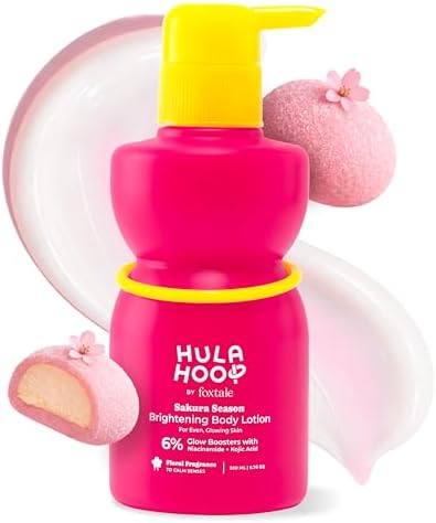 Hula Hoop Brightening Body Lotion by Foxtale| Niacinamide + Kojic Acid + SPF30 | Moisturizes, Brightens, & Even Tones Skin | Prevents Tanning & Sun Damage | Light & Grease-Free | 200ml