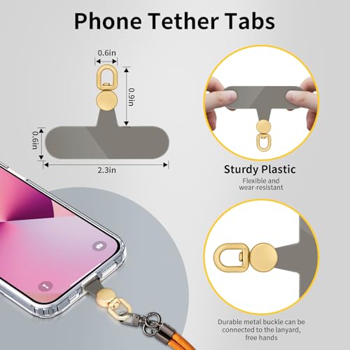 Onglet d'attache de téléphone, 10 pièces patch universel de cordon de téléphone sans transparent - Photo 47 sur 104
