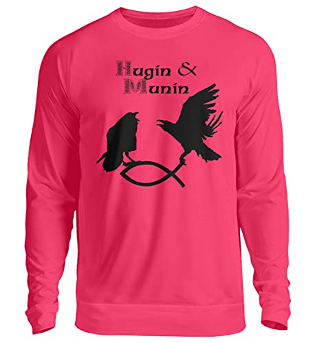 Pull Hugin & Munin rose uni vêtement chaud automne hiver taille L
