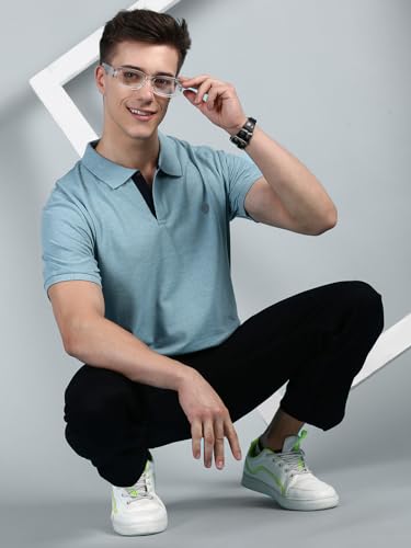 Image of Lux Cozi Men Cotton Solid Regular Fit Polo Shirt